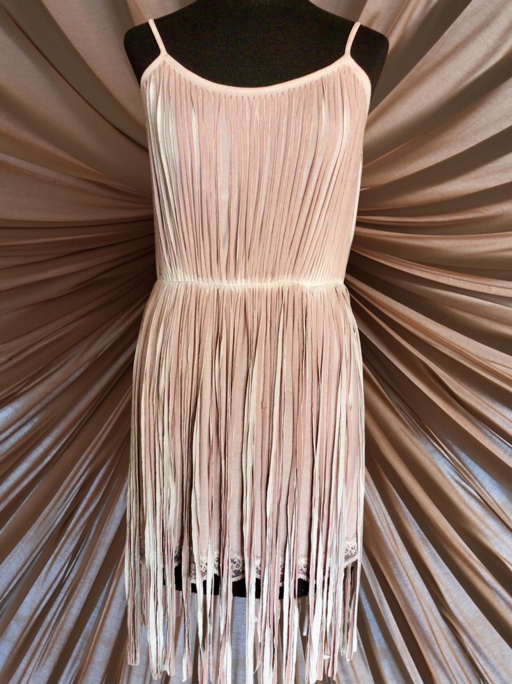 POL Dusty Pink Fringe Dress JUNIOR MEDIUM Gatsby Style, Cowgirl Style” NEW W/Tag